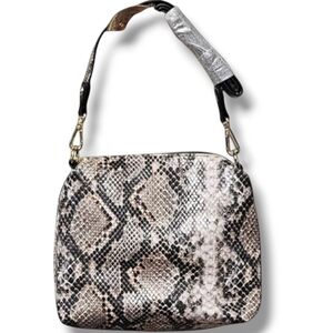 JEN & CO. | SNAKESKIN FAUX LEATHER CROSSBODY PURSE